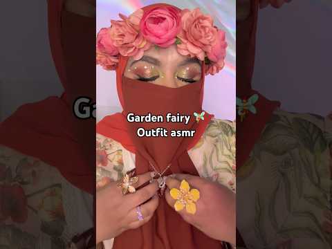 Garden fairy outfit asmr 🧚‍♀️💐 #asmr #asmrshorts
