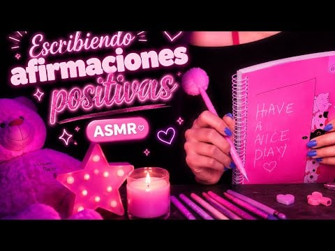   Escribiendo afirmaciones positivas para ti 🐭💗📖| Andrea ASMR 💗🦋