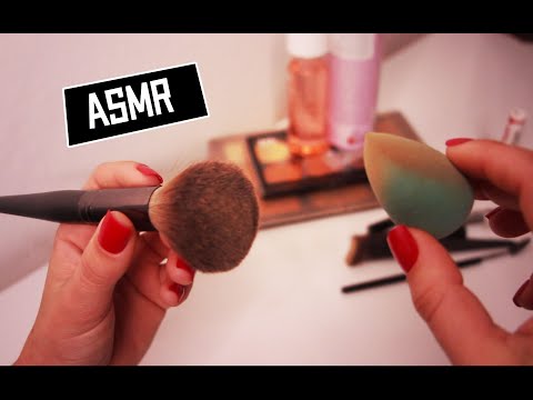 ASMR ME MAQUIANDO | VOZ SUAVE E TOQUES NA TELA