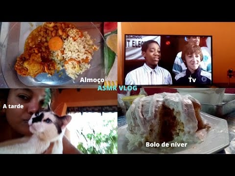 ASMR: Vlog - Você comigo em um domingo bem simplesinho + O bolo de níver| VOZ SUAVE e SONS DE BOCA