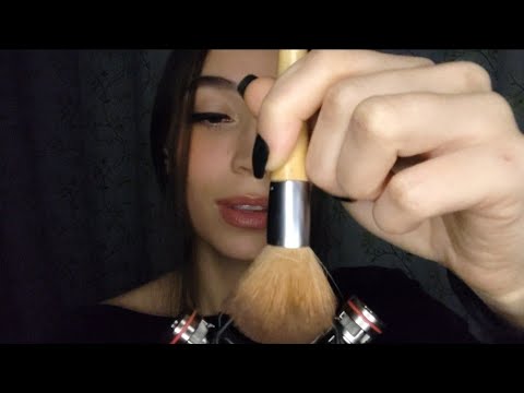 [ASMR BINAURAL] Microphone Brushing - Pincéis no Mic