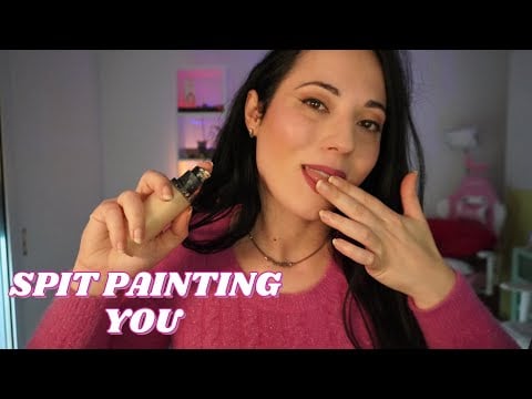 Ti trucco con la mia Saliva ASMR SPIT PAINTING