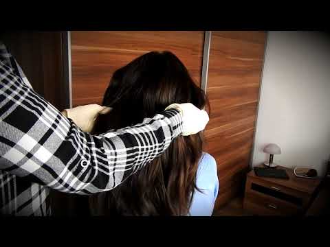 Head brushing, scratching and massage, latex gloves*ASMR