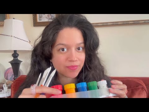 asmr • spit painting colors onto your face