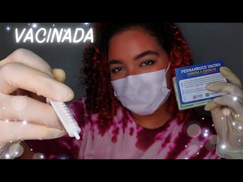 ASMR VACINANDO VOCÊ COM A 2° DOSE 💖💖