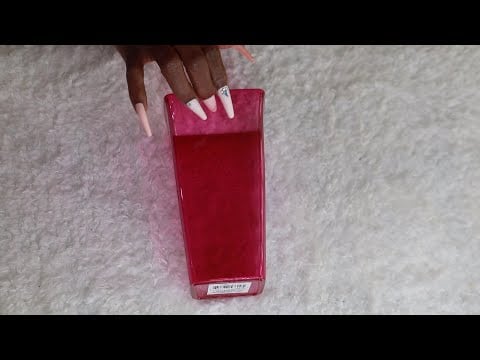 Pink Dollar Tree Flower Vase ASMR Nail Tapping Triggers