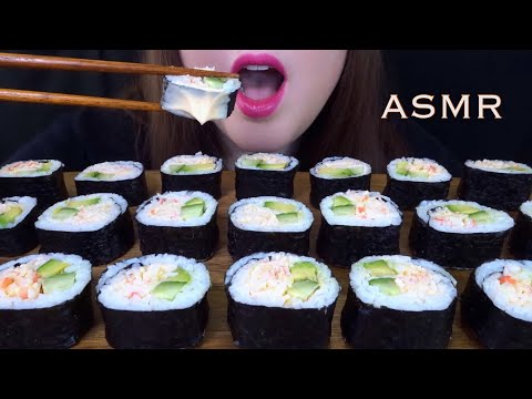 HEALTHY EATING ASMR Homemade Sushi Platter - EXTREMELY SATISFYING Eating Sounds!