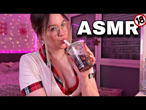 ASMR GIRL IN CLASS FINALLY TALKS TO YOU! (She has a crush on you 😳)