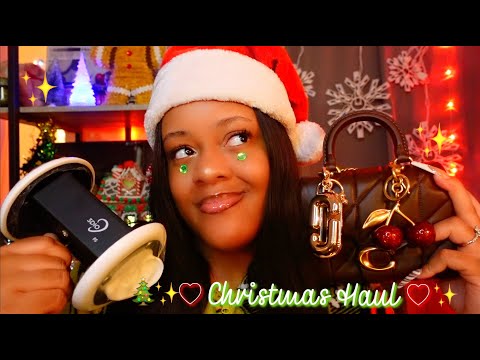 ASMR - What I Got For CHRISTMAS!!!🎄🎁🥹🫶🏽 (+ A SURPRISE!!👶🏽 & Cozy Chit Chat ✨)