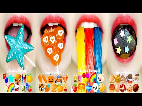 asmr 10 minutes satisfying emoji food challenge 10분 이모지 먹방 모음집 eating sounds