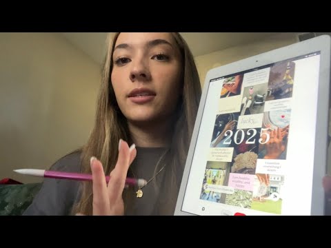 asmr planning your 2025 vision board 🎆✨ (soft spoken, lofi)