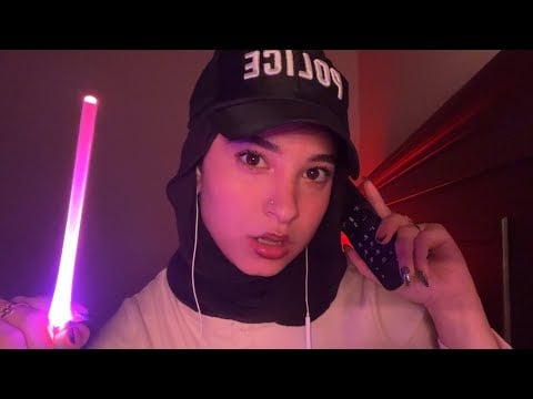 ASMR TSA Check & Patdown but you got arrested!!! 🚨