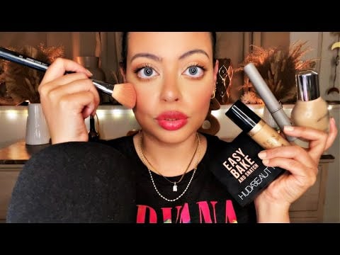 ASMR| Relaxing GRWM - Tik Tok Viral Red Lip & Flawless Complexion Routine - Makeup Application