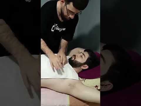 ASMR CHEST,ARM,HAND,ABDOMINAL RELAXING MASSAGE THERAPY #asmr #satisfying #massage #relaxing #shorts