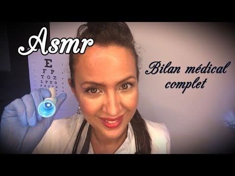 ❤️  ASMR roleplay - examen médical complet - médecin relaxant - soins et chuchotement