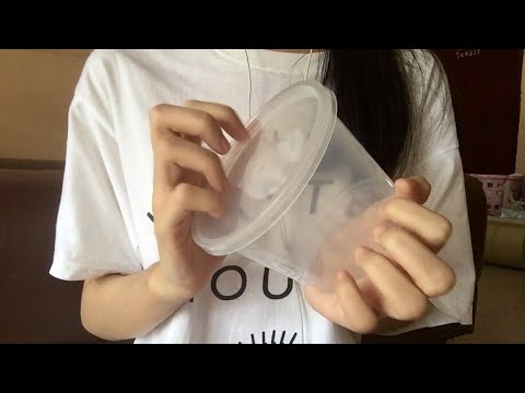 ASMR Fast and Aggressive Tapping No Talking (On Plastic Box) ASMR เสียงเคาะ