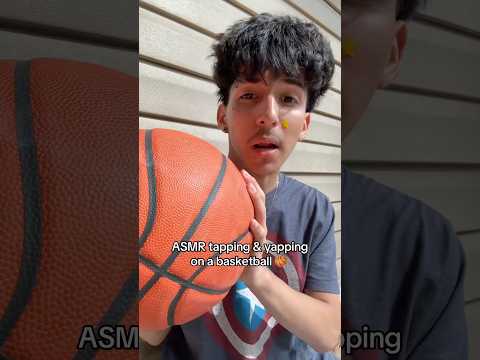 ASMR tapping & yapping on a basketball 🏀 #shorts #asmr #tingles
