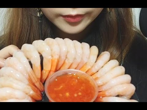 SHRIMP COCKTAIL ASMR 쉬림프링 이팅사운드 노토킹 칵테일새우 먹방 No talking Shrimp Platter Eating Sounds Mukbang