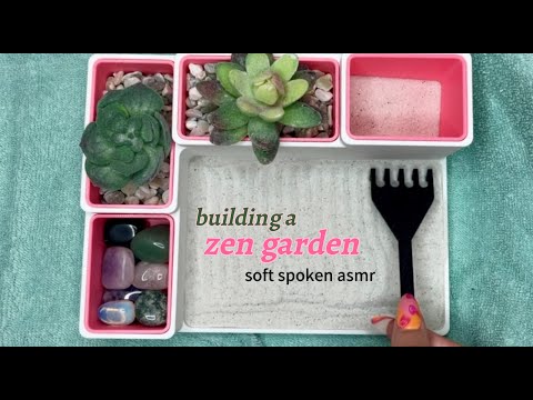 ASMR: building a zen garden 🪴💖 (soft spoken, lofi, unboxing)