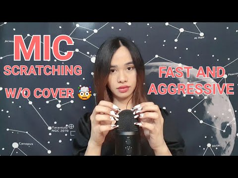 ASMR | FAST and AGGRESSIVE | Mic Scratching Without Cover | Long Nails