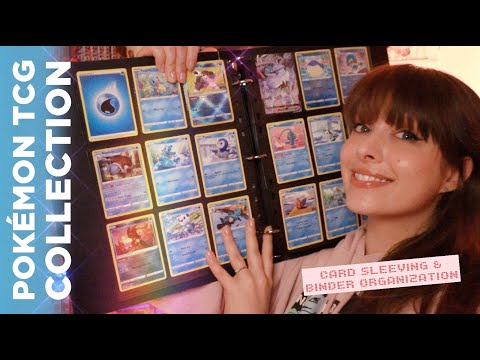 ASMR 💧 Organizing my Pokemon Card Collection ✨ Relaxing Whispered TCG Binder Organizing Session!