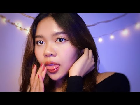 ASMR Spit Painting On Your Face👅Mouth sounds, Lollipop licking🍭