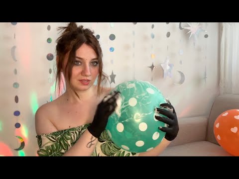 ASMR | Massaging Balloons With Gloves and Foam| Satisfying Sounds