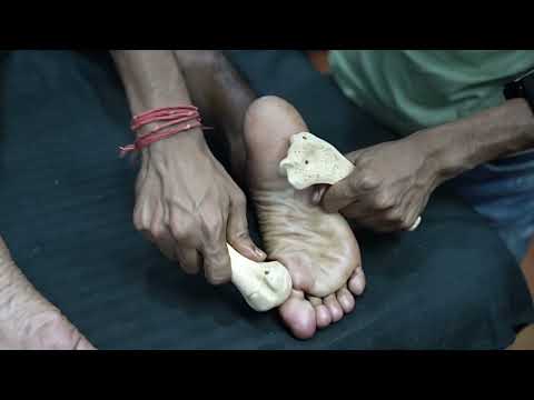 ASMR Closeup Foot Massage With Human Bone | ASMR Foot Scratching & Foot Tapping With Lots Of Tingles