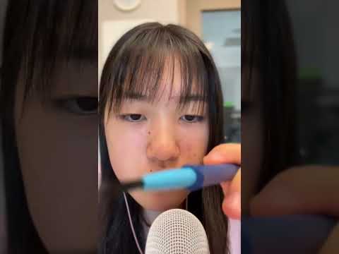 ASMR coloring your face!!!  #tingles #relaxing #facepainting  #nails #visualtingle #makeup