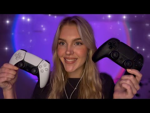 ASMR Controller Sounds 🎮 (button clicks, tapping and whispering)