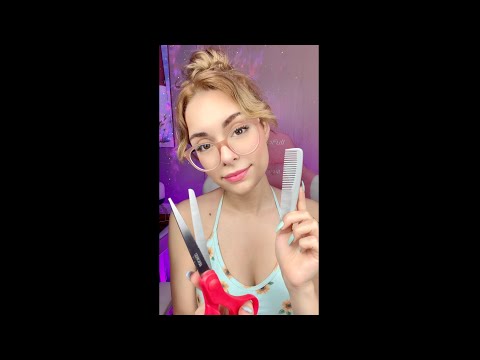 ASMR FAST Haircut & Barber #shorts Fast and Chaotic Hair Brushing, Styling and Personal attention 💈