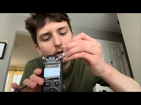 ASMR Tingly Tascam Touching (With Mouth Sounds, Tapping, Personal Attention)