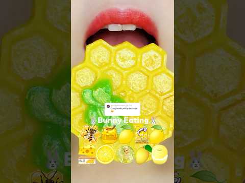 asmr yellow emoji eating asmr mukbang (sped up)