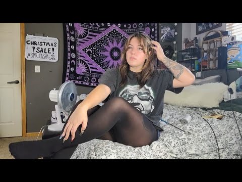 ASMR- Tights Scratching W/ Long Nails 💖 Snapping & Other Sounds 💖