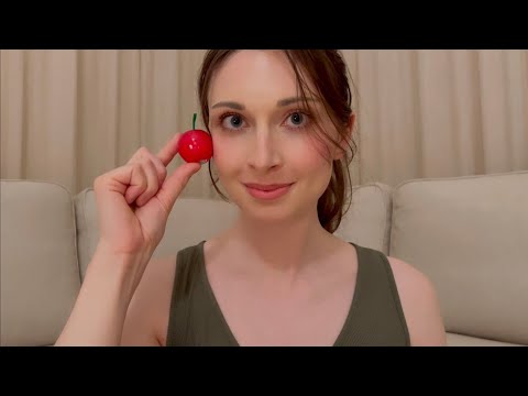 Bubblegum Mask & Cherry Balm 🍒 Personal Attention ASMR Face Tracing Tickling and Tapping