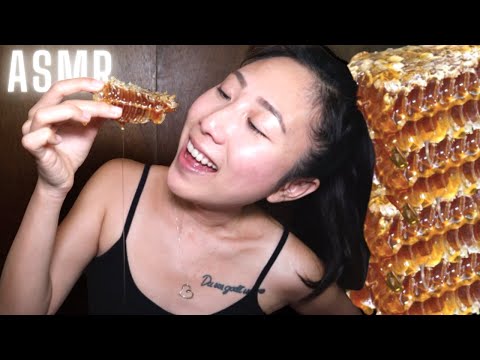 ASMR Raw HONEYCOMB 🍯  Extremely STICKY Satisfying EATING SOUNDS