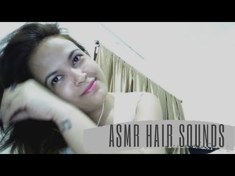 ASMR Hair sounds ~ hair brushing with fingers, scalp massage sounds