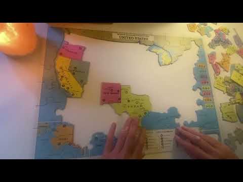 Unintentional ASMR, Doing a Puzzle of the United States and Rambling ~ Soft Spoken Ramble Video
