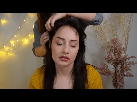asmr scalp massage with scratching, brushing and massage tools on me | no talking