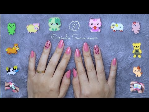 (ASMR) Minha Coleção de Borrachas Realistas 🍓🧸 Miniaturas | objetos delicados | Sussurros