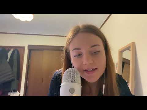 First ASMR with mic- Reading/inaudible whispering/Camera tapping