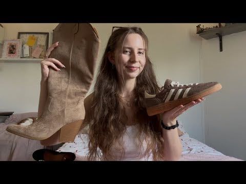 ASMR | shoe collection!!! 🧸(lots of fabric tapping and scratching) 