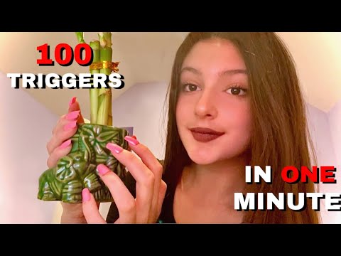 ASMR 100 TRIGGERS IN 1 MINUTE (FAST AND AGGRESSIVE ASMR) LOFI ASMR