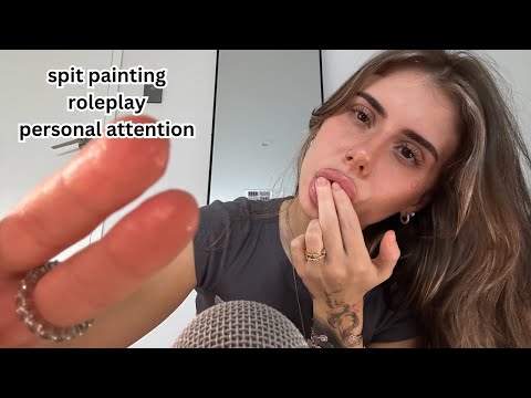 ASMR spit painting you! (mean girl cleans your face roleplay)