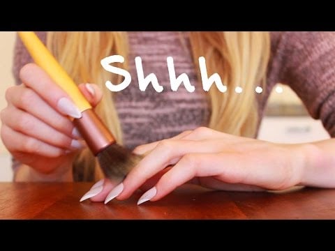 Hand brushing for visual triggers + Unintelligible whispering