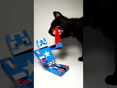 Minecraft ASMR Mukbang Eating Sword 🧡 Cat