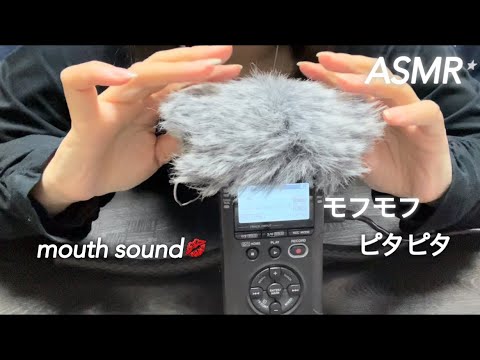 【ASMR】優しくゆっくりのモフモフと、ピタピタ気持ちいいマウスサウンド💋 Gentle, slow fluffy sounds and soothing mouse sounds.☺️✨️