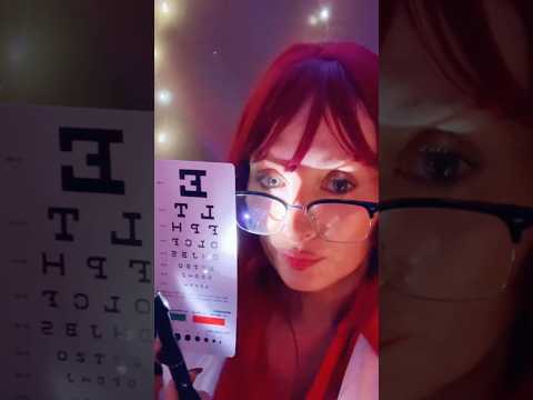 EYE CHECK, BUT DON’T LOOK #asmr #shorts #shortsvideo #eyecheck #asmreyeexam