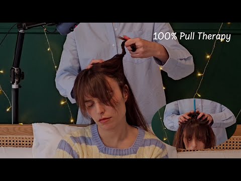 ASMR HEAD MASSAGE 100% HAIR TWISTING, PULLING, AND SCRUNCHING - no talking