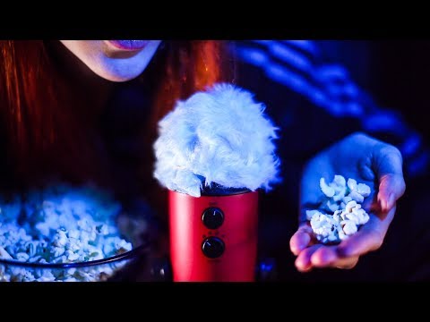 🍿 ASMR - MIDNIGHT POPCORN SNACK 🍿 chewing popcorn, popcorn unboxing, tea drinking ❗ NO TALKING ❗